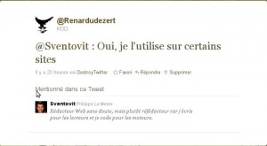 @Sventovit : Oui, je l'utilise sur certains sites