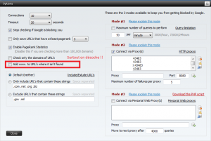 options de #1 Bulk PageRank Checker #1 Bulk PageRank Checker Options